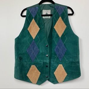 Northwest Territory Suede Argyle Vest